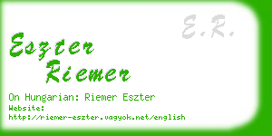 eszter riemer business card